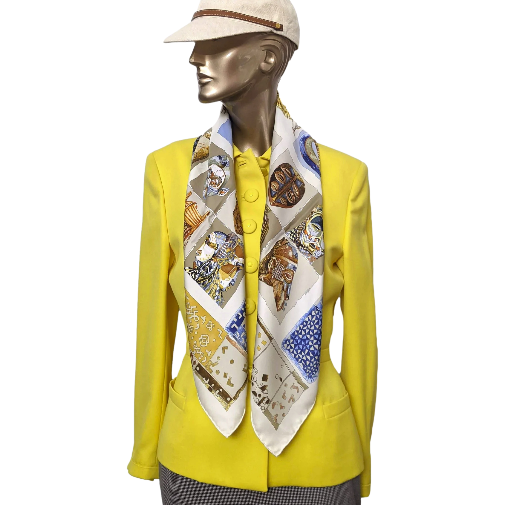 Produits Hermes Rare Special Issue "Republique Gabonaise - Persona" by Loic Dubigeon Twill 90cm
