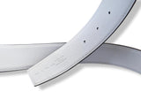 Hermes [202] Bleu Indigo/Blanc Veau Epsom & Epsom Reversible Leather Belt Strap 38 MM