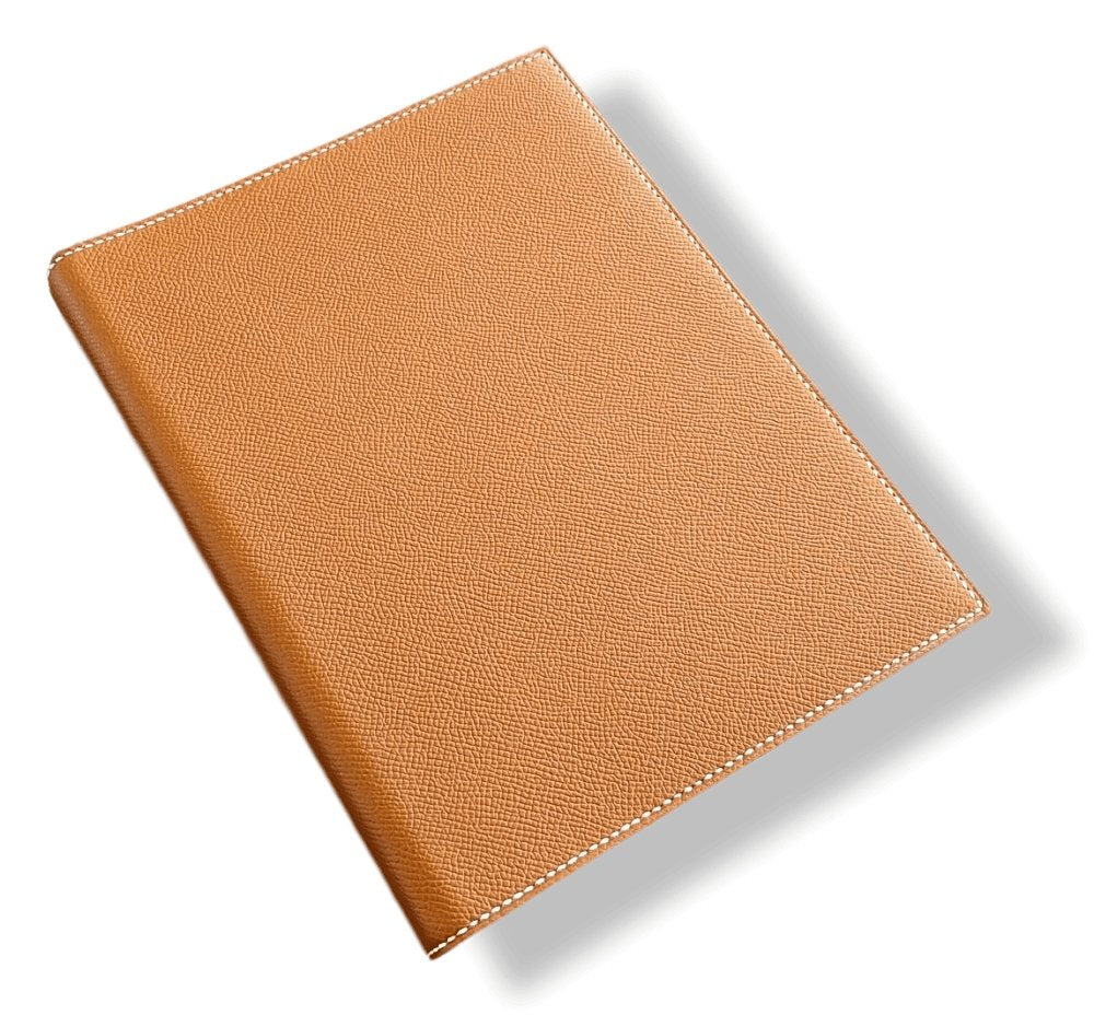Hermes Rigid Gold Epsom Leather Desk AGENDA COVER M, BNEW! - poupishop