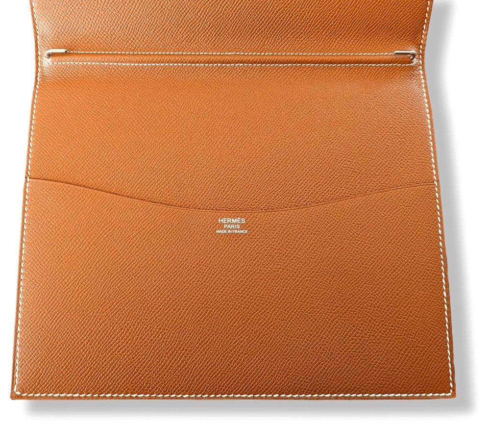 Hermes Rigid Gold Epsom Leather Desk AGENDA COVER M, BNEW! - poupishop