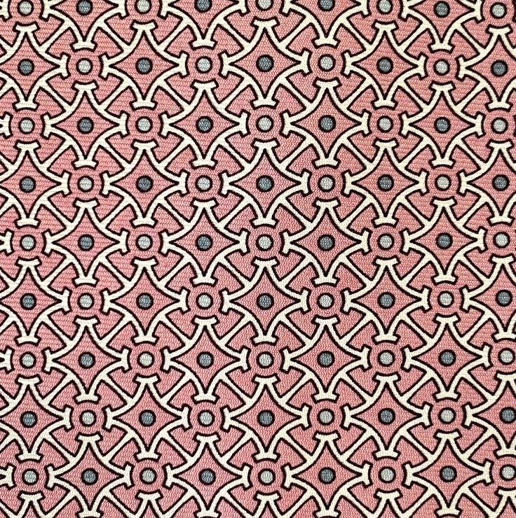 Hermes Rose Blanc Acier POINT D'H Twill Silk Tie 9CM, NWT in Pochette! - poupishop
