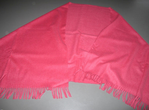 Hermes Rose Indien 100% Cashmere Fringed Stole GM, New! - poupishop