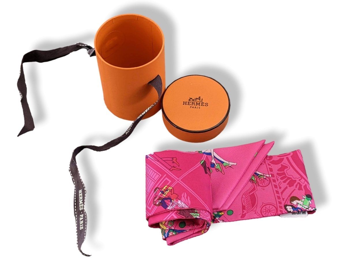 Hermes Rose Indien/Vert/Bleu EX LIBRIS - LES PARISIENNES Twilly, BNWTIB! - poupishop