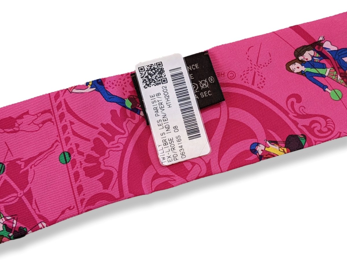 Hermes Rose Indien/Vert/Bleu EX LIBRIS - LES PARISIENNES Twilly, BNWTIB! - poupishop