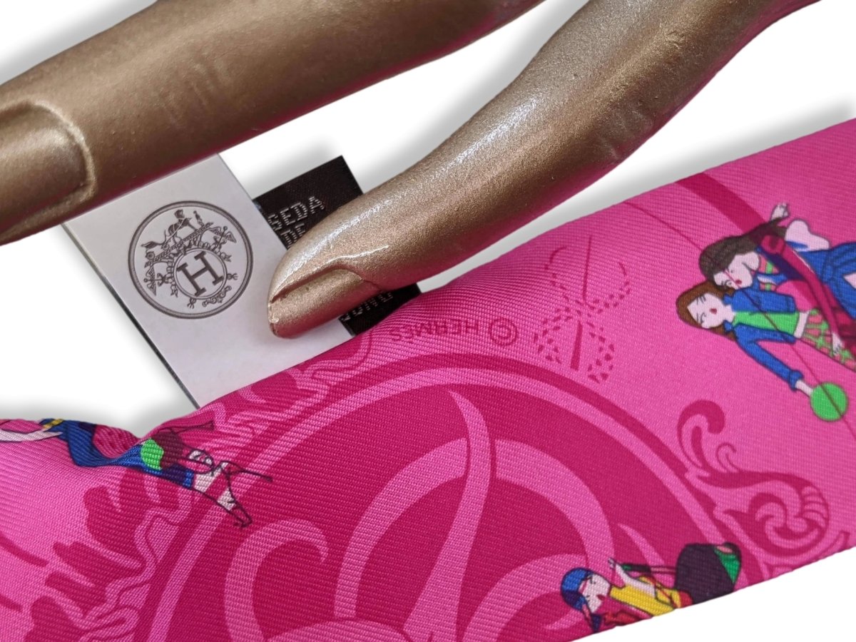 Hermes Rose Indien/Vert/Bleu EX LIBRIS - LES PARISIENNES Twilly, BNWTIB! - poupishop
