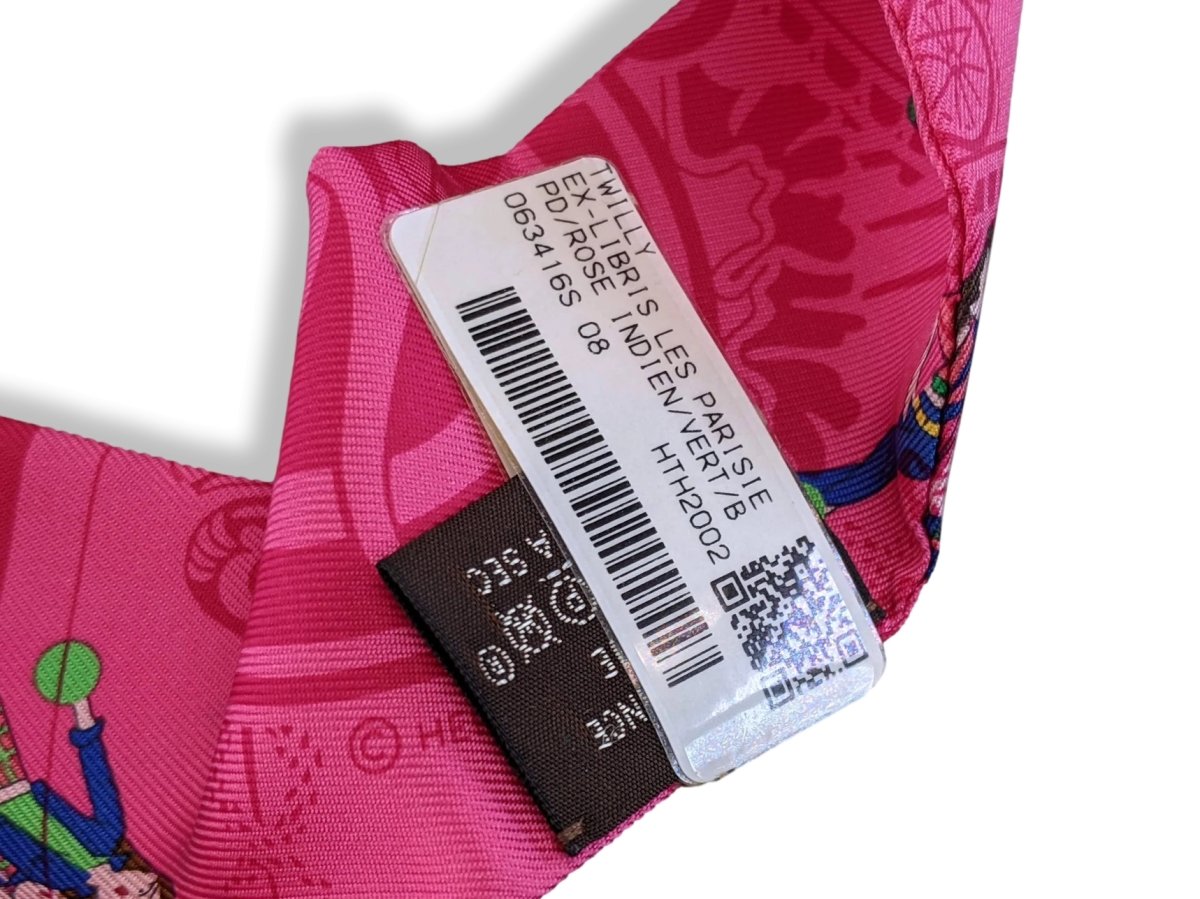 Hermes Rose Indien/Vert/Bleu EX LIBRIS - LES PARISIENNES Twilly, BNWTIB! - poupishop