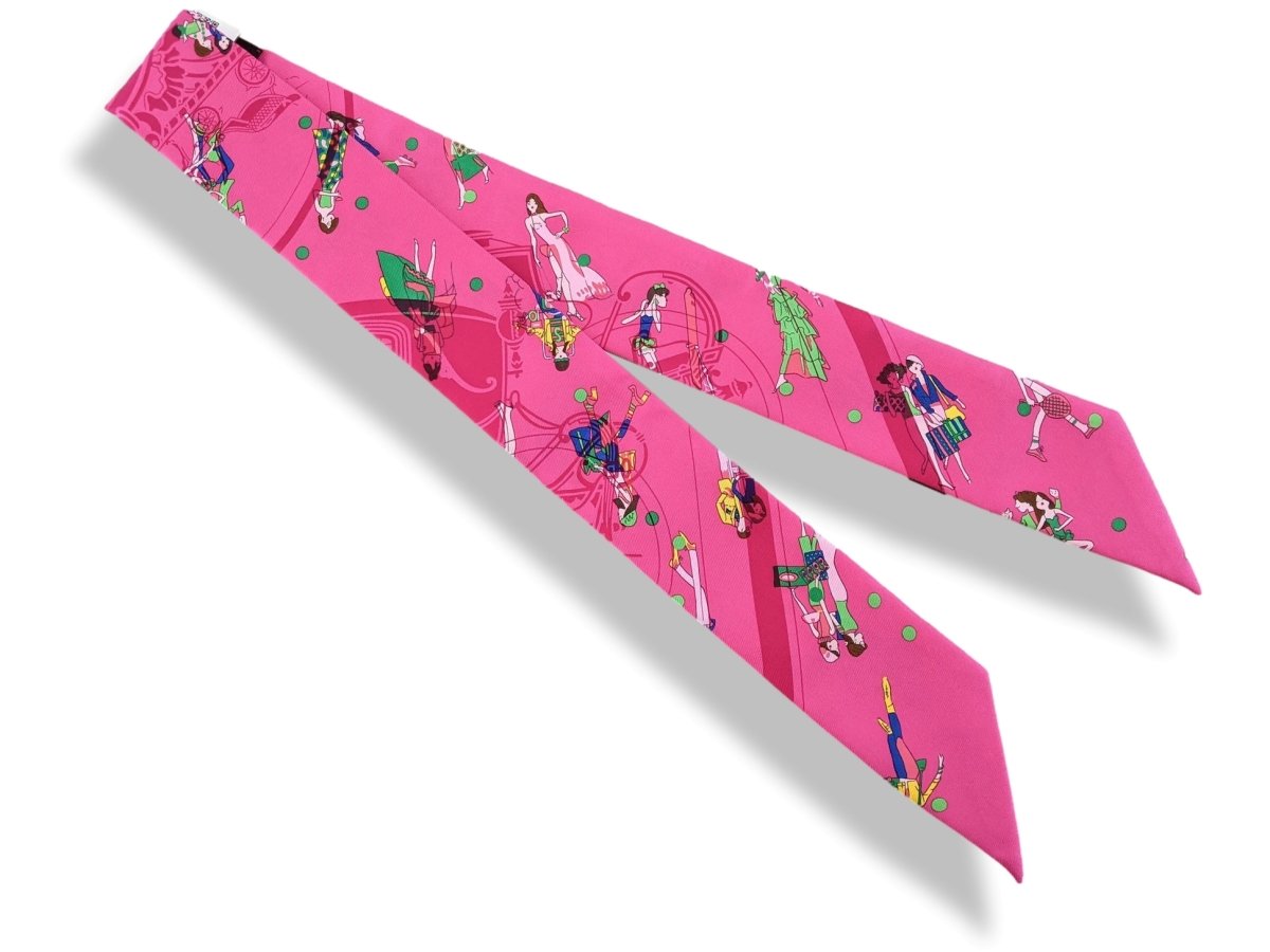 Hermes Rose Indien/Vert/Bleu EX LIBRIS - LES PARISIENNES Twilly, BNWTIB! - poupishop