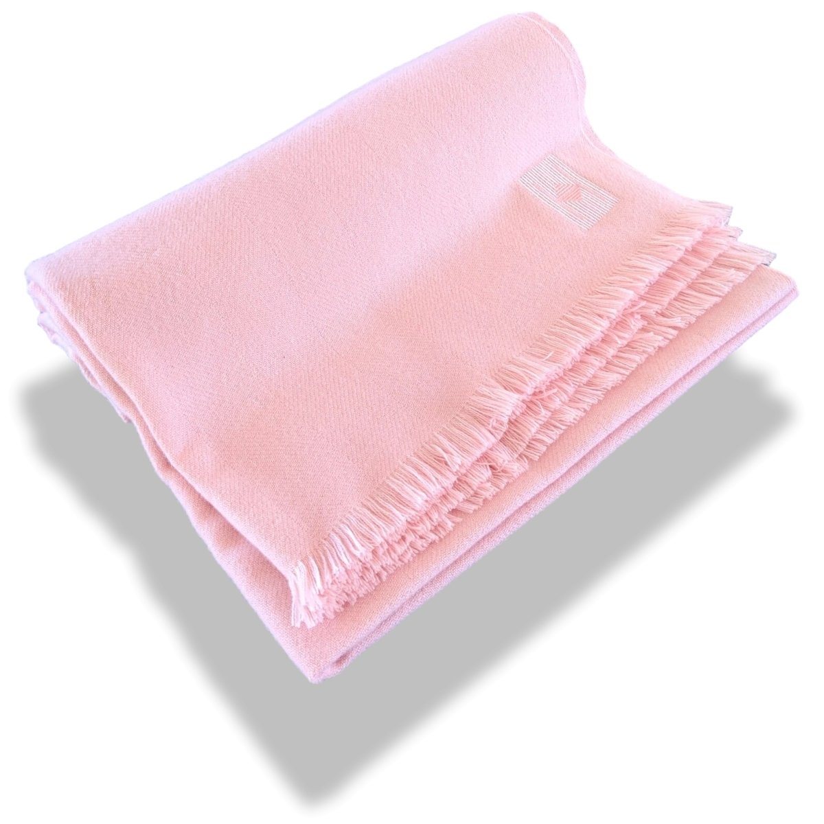 Hermes Rose Pale ETOLE CACHEMIRE SOFT Fringed Stole 100% Cashmere 72 x 220 cm, BNWT - poupishop