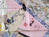 Hermes Rose Pale/Vert Amande LES ARTISANS D'HERMES by Akira Yamaguchi Twill 90cm, NWT! - poupishop