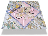 Hermes Rose Pale/Vert Amande LES ARTISANS D'HERMES by Akira Yamaguchi Twill 90cm, NWT! - poupishop