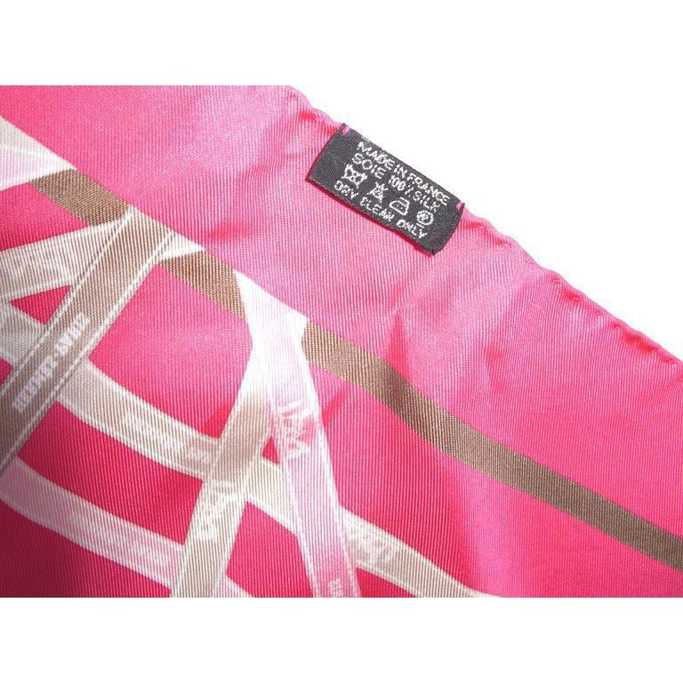 Hermes Rose Vif Bolduc Vintage Silk Pointu NIB! - poupishop