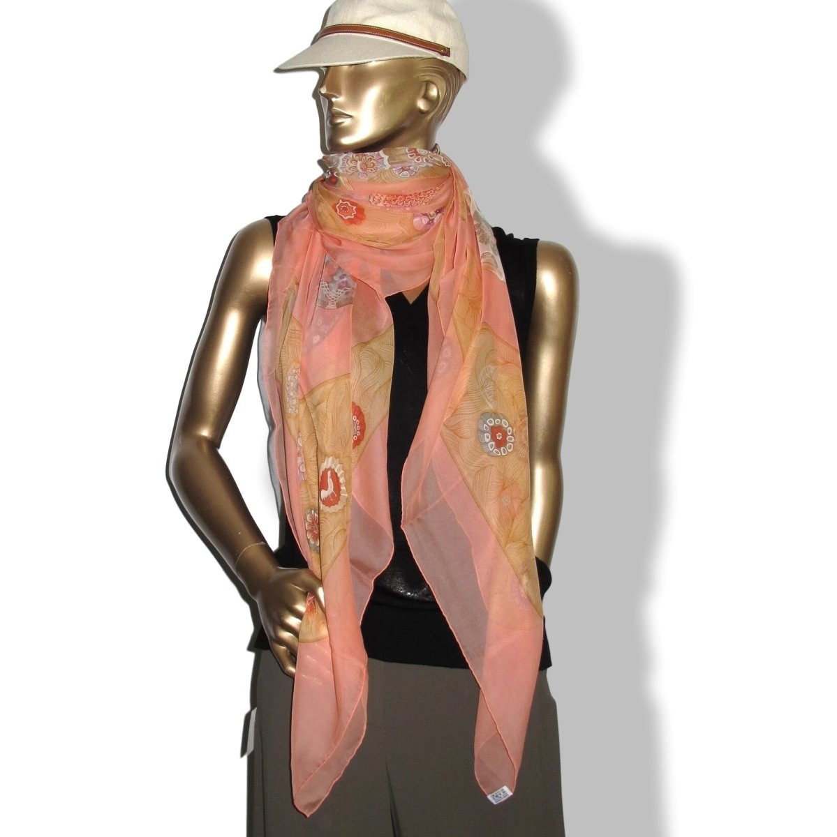Hermes Rose/Sable/Roue SULFURES Saint Louis Mousseline 140, New! - poupishop