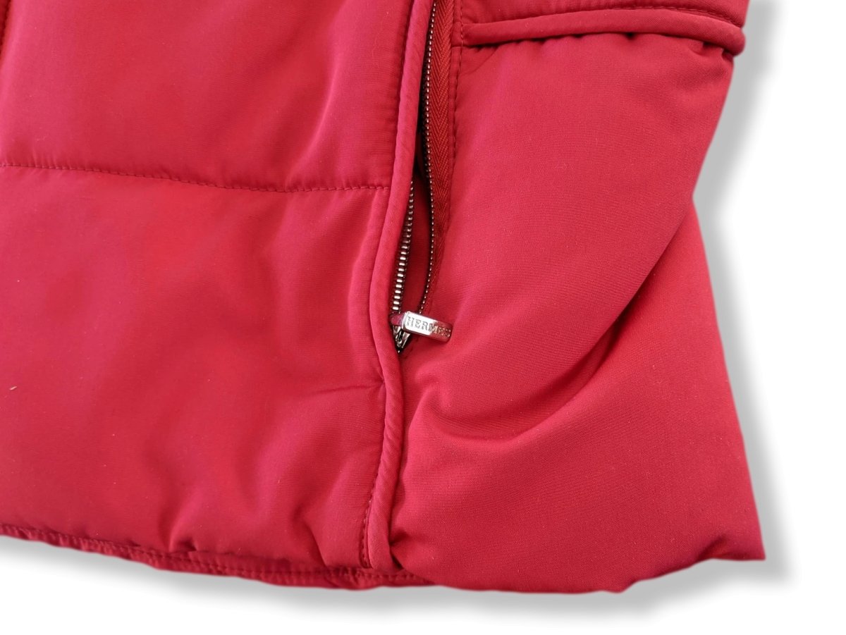Hermes Rouge Casaque Men's JOCKEY Sleeveless Vest - Gilet Coupe-Vent SzM, BNWT! - poupishop