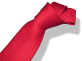 Hermes Rouge NEW FACONNEE Jacquard Twill Silk Tie 8 cm, BNWT! - poupishop