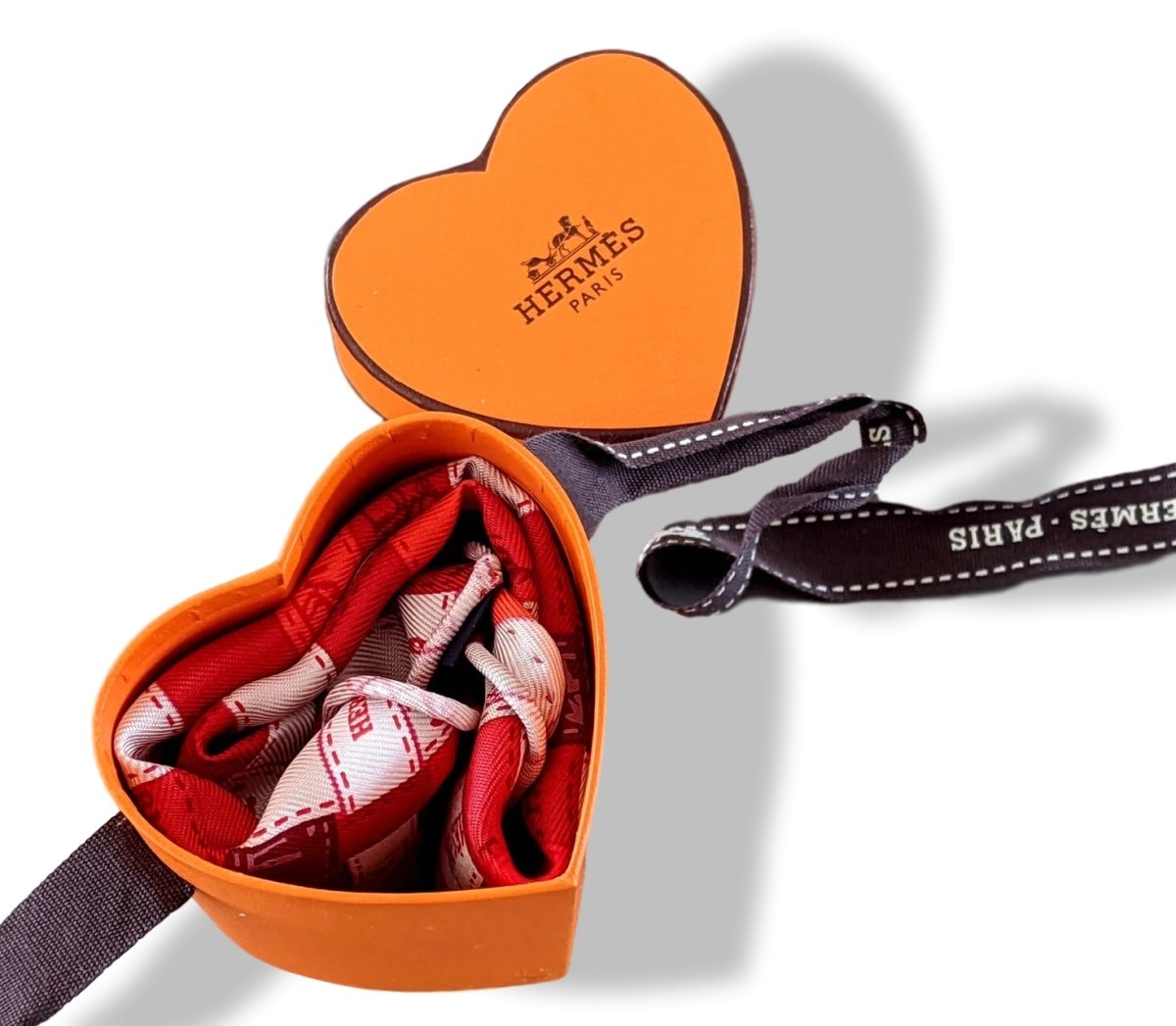 Hermes Rouge/Bordeaux/Gris Coeur BOLDUC AU CARRE POCKET SQUARE, BNWTIB! - poupishop