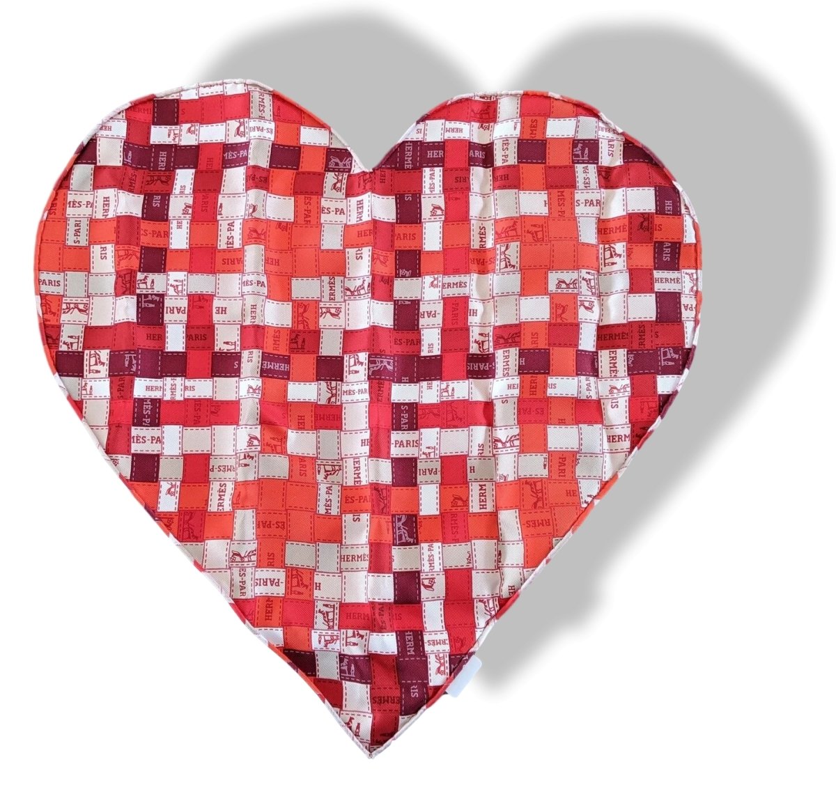 Hermes Rouge/Bordeaux/Gris Coeur BOLDUC AU CARRE POCKET SQUARE, BNWTIB! - poupishop