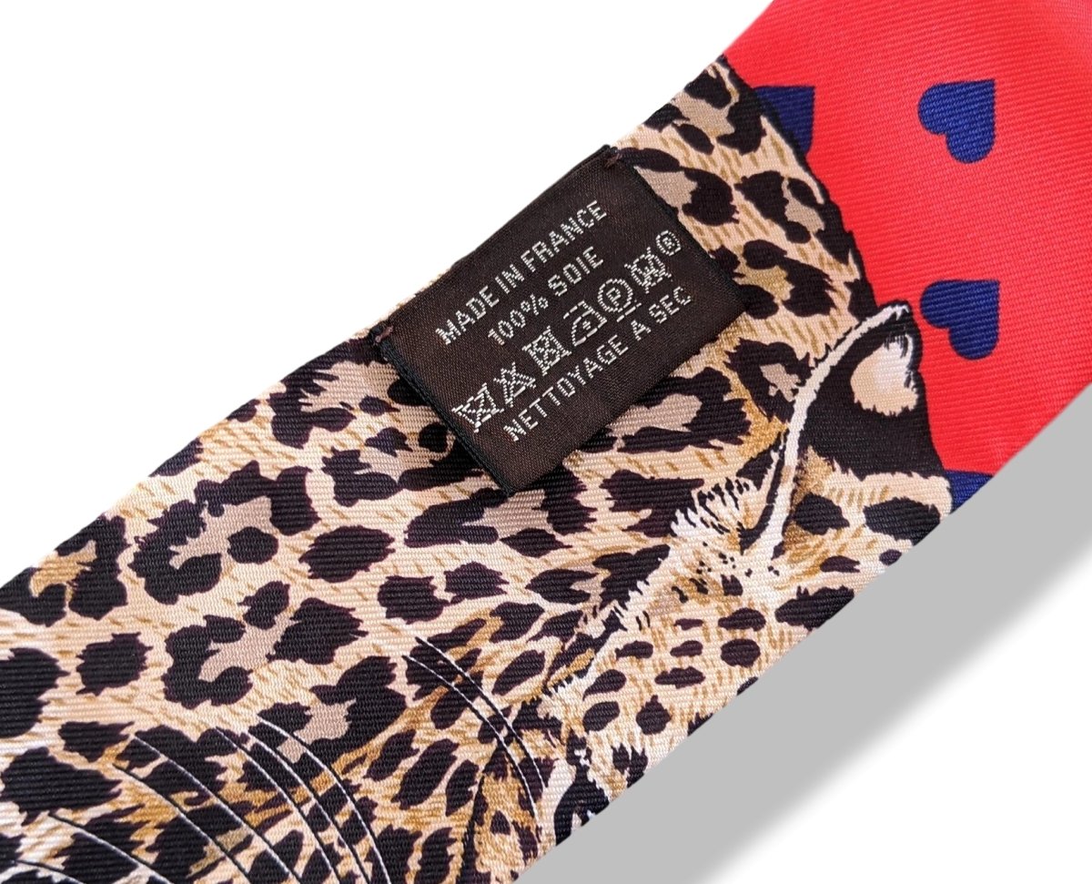 Hermes Rouge/Marine/Fauve Coeur JUNGLE LOVE LOVE by Robert Dallet Twilly Silk, BNIB! - poupishop
