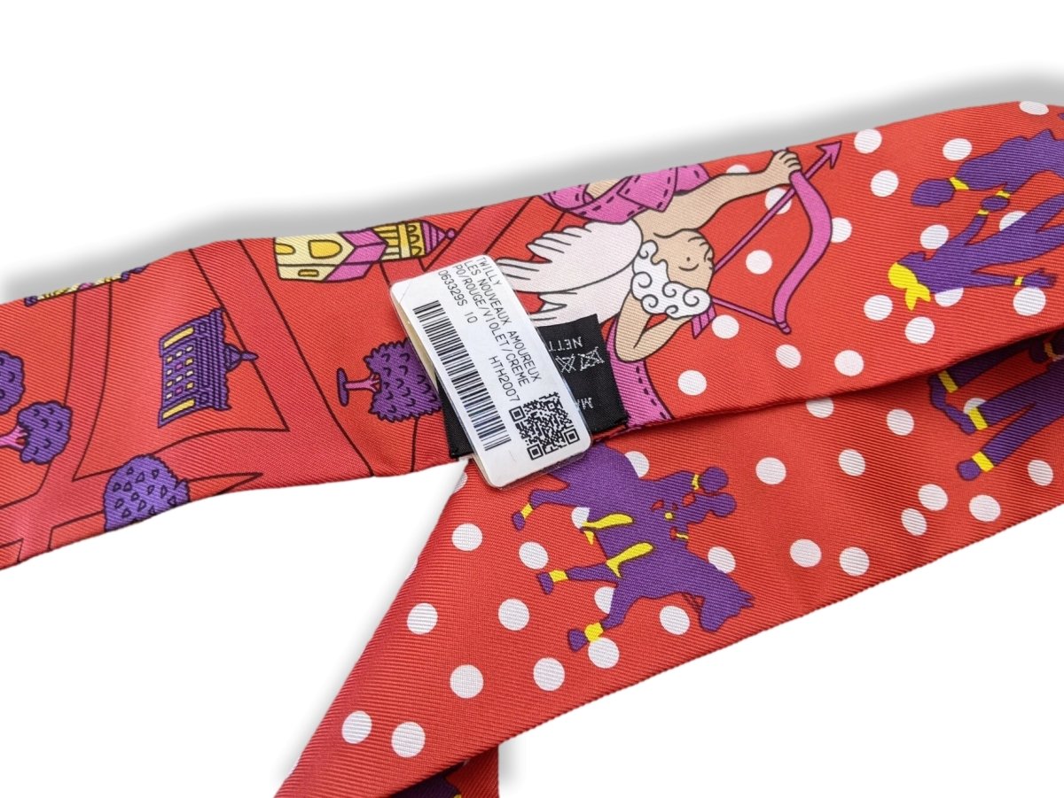 Hermes Rouge/Violet/Creme LES NOUVEAUX AMOUREUX DE PARIS by Pierre Marie Twilly, BNWTIB! - poupishop