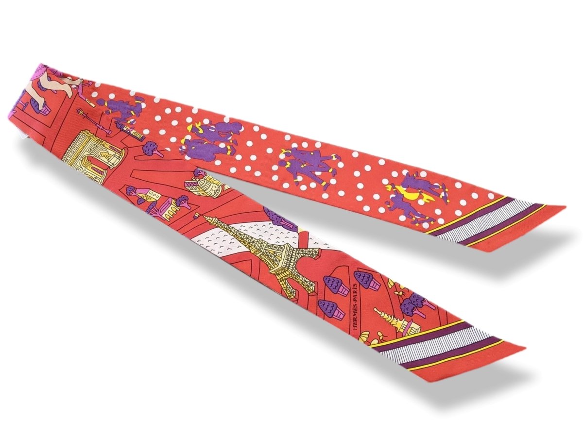 Hermes Rouge/Violet/Creme LES NOUVEAUX AMOUREUX DE PARIS by Pierre Marie Twilly, BNWTIB! - poupishop
