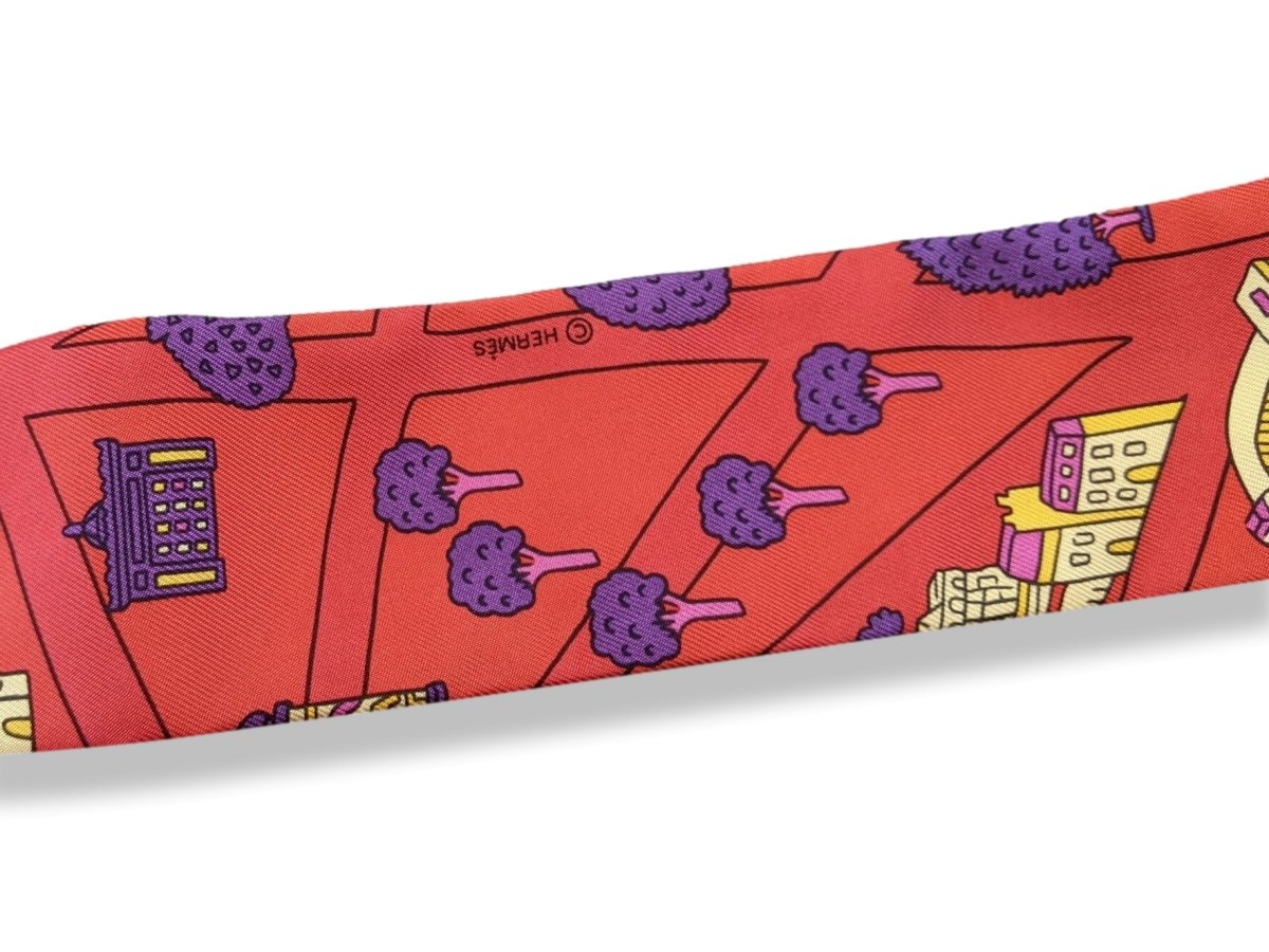 Hermes Rouge/Violet/Creme LES NOUVEAUX AMOUREUX DE PARIS by Pierre Marie Twilly, BNWTIB! - poupishop