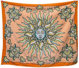 Hermes Orange/Rose Saumon "Roy Soleil" Sun Tapis de Plage Terry Beach Towel XXL 145 x 190 cm