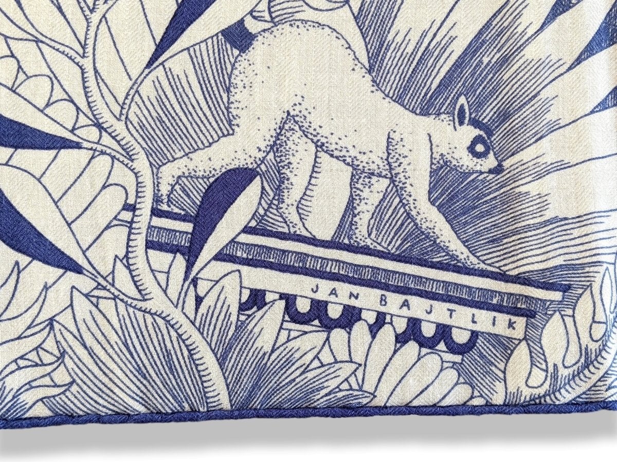 Hermes [S07] Blanc/Encre COSMOGRAPHIA UNIVERSALIS by Jan Bajtlik Cashmere Shawl 140, BNWTIB! - poupishop