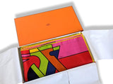 Hermes [S11] 2019 Vibrant Yellow Green Fluo Blue BRAZILIAN HORSES by Anne-Margaux Ramstein Cashmere Shawl 140, NWTIB! - poupishop