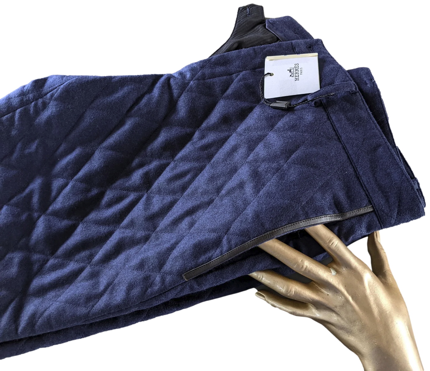 HERMES PARIS ゴルチエ期 ドルマンパーカー 青 コットン 羊革 【公式通販】