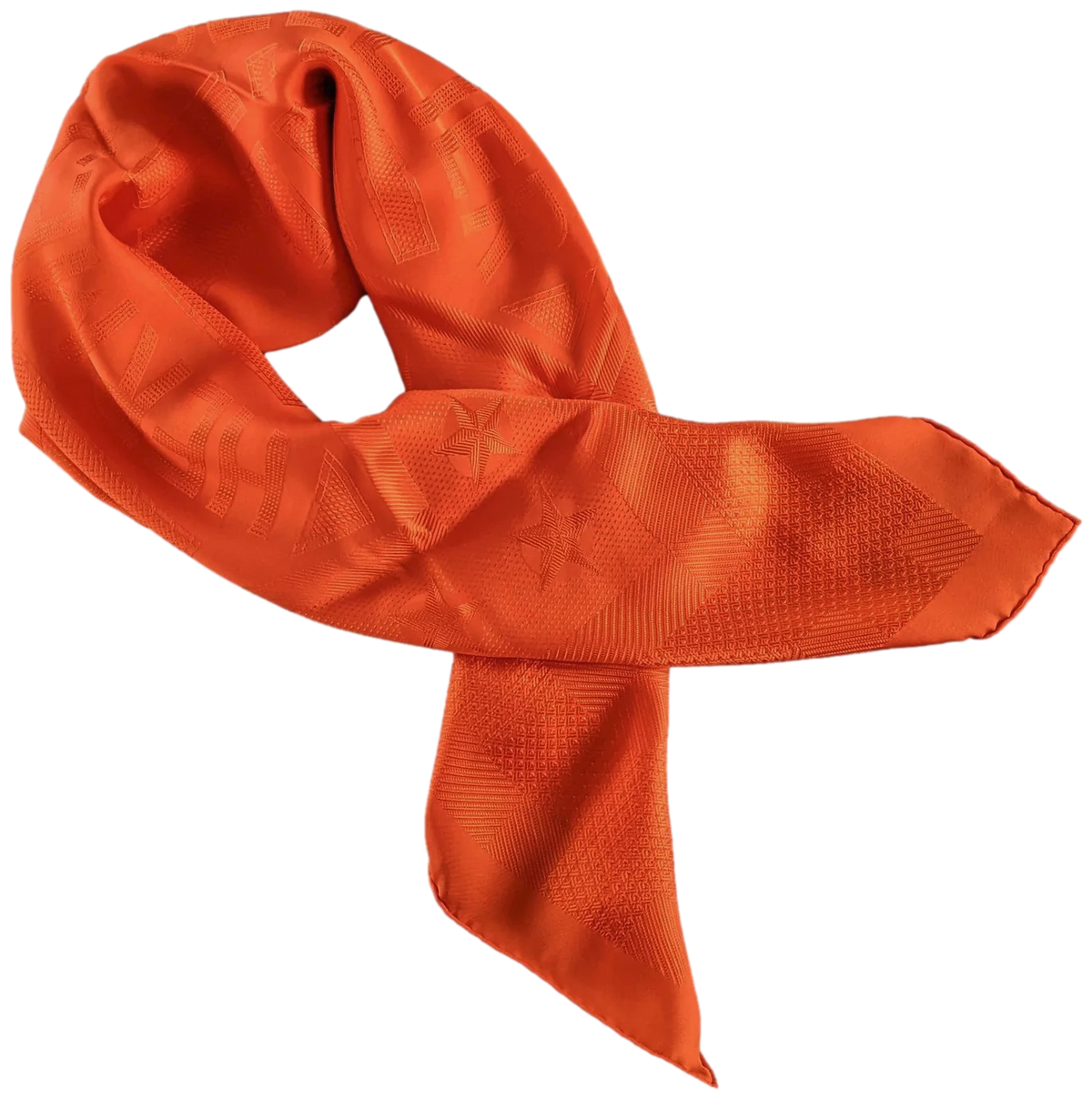 Hermes 2012 Orange Poppy "Sellier" Monochrome Jacquard Silk 90cm