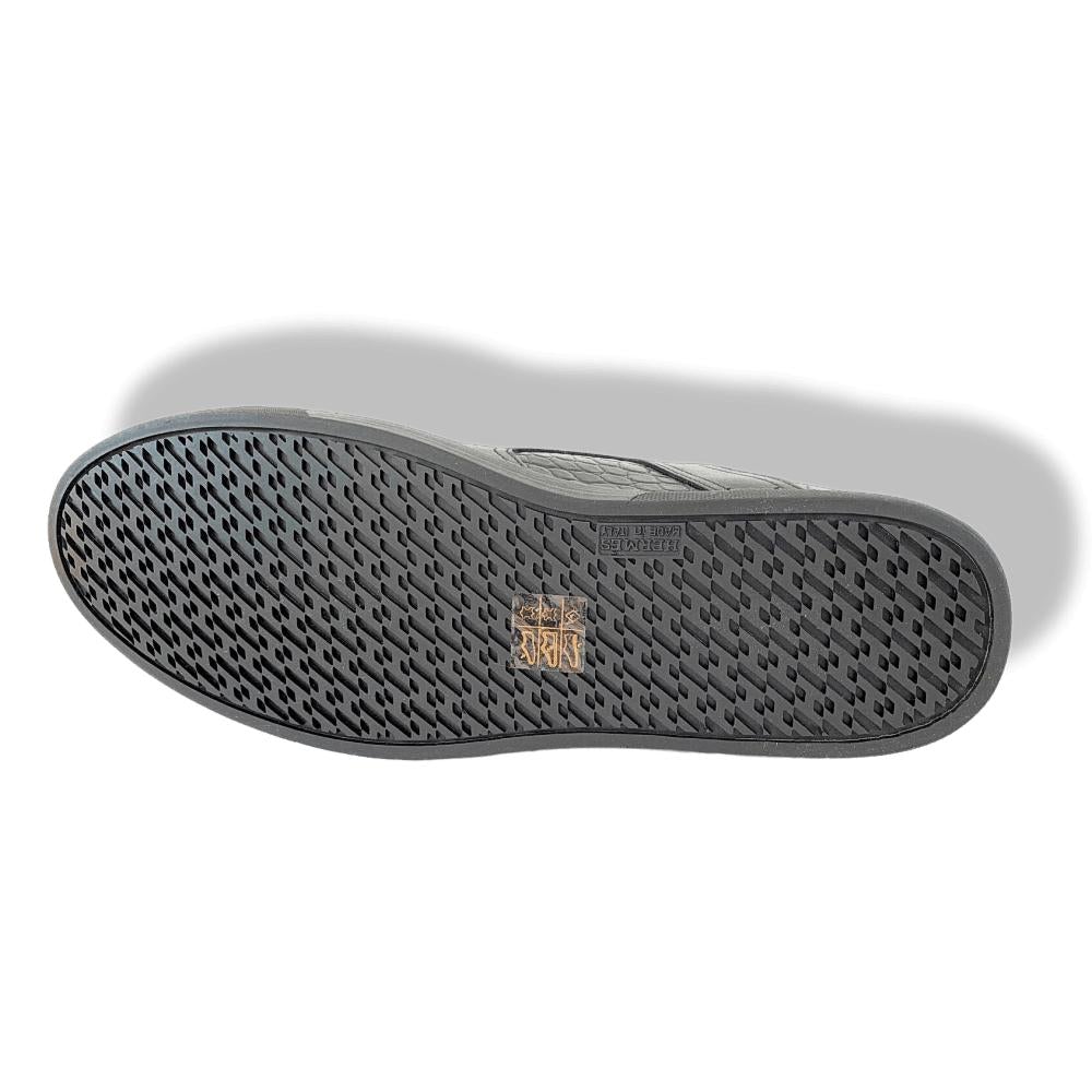 Hermes [SH02] Black Red Crocodile QUANTUM Sneakers Men Shoes, Ret. $7000 Rare, New! - poupishop
