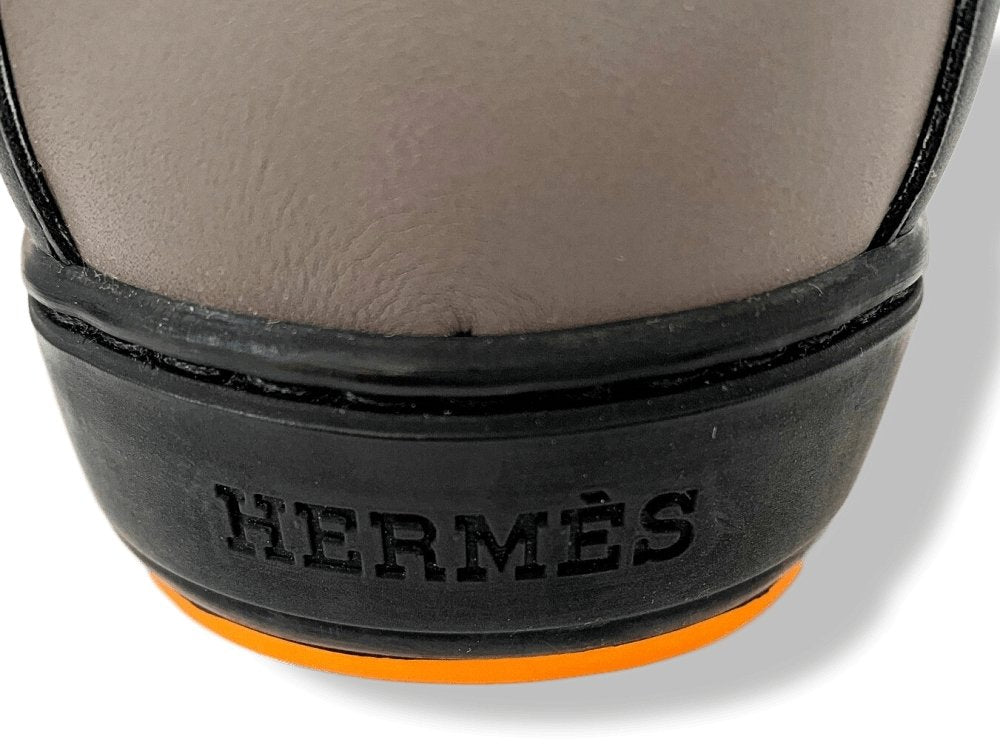 Hermes [SH03] 2015 Mole Prussia Red Black Veau LIONS High Top Sneakers Men Shoes, New in Box!! - poupishop