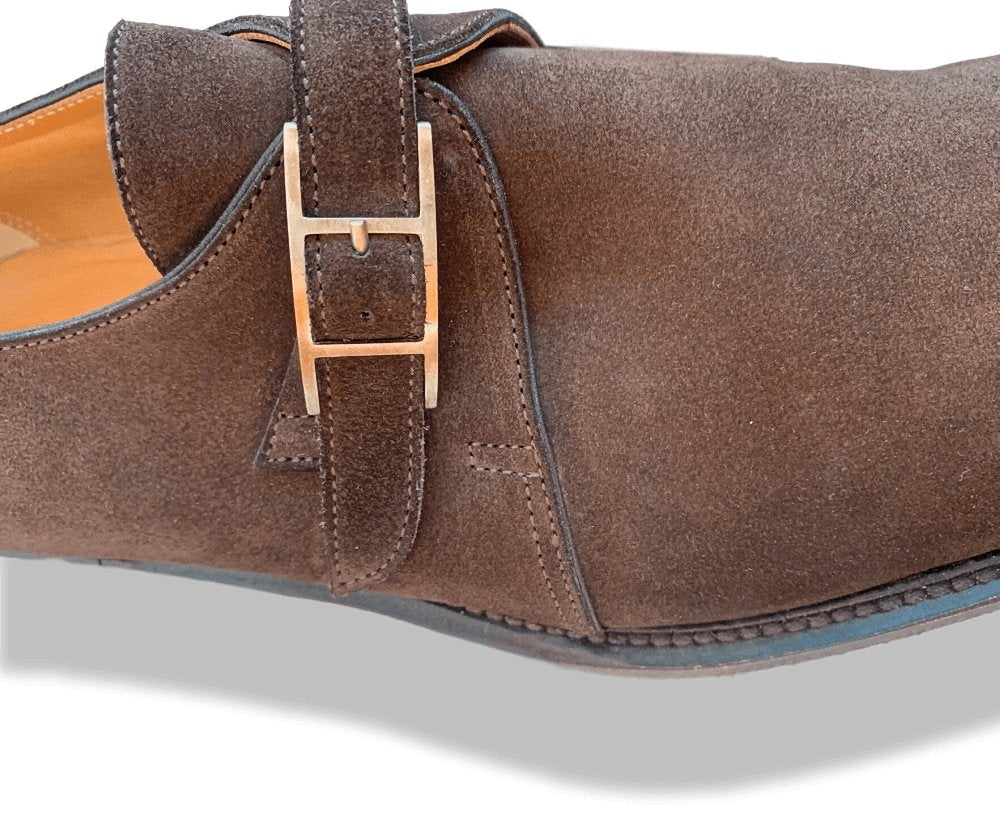 Hermes [SH04] Brown Suede NORRIS DERBY Men Shoes Sz45, New with Dustbags, Smart! - poupishop