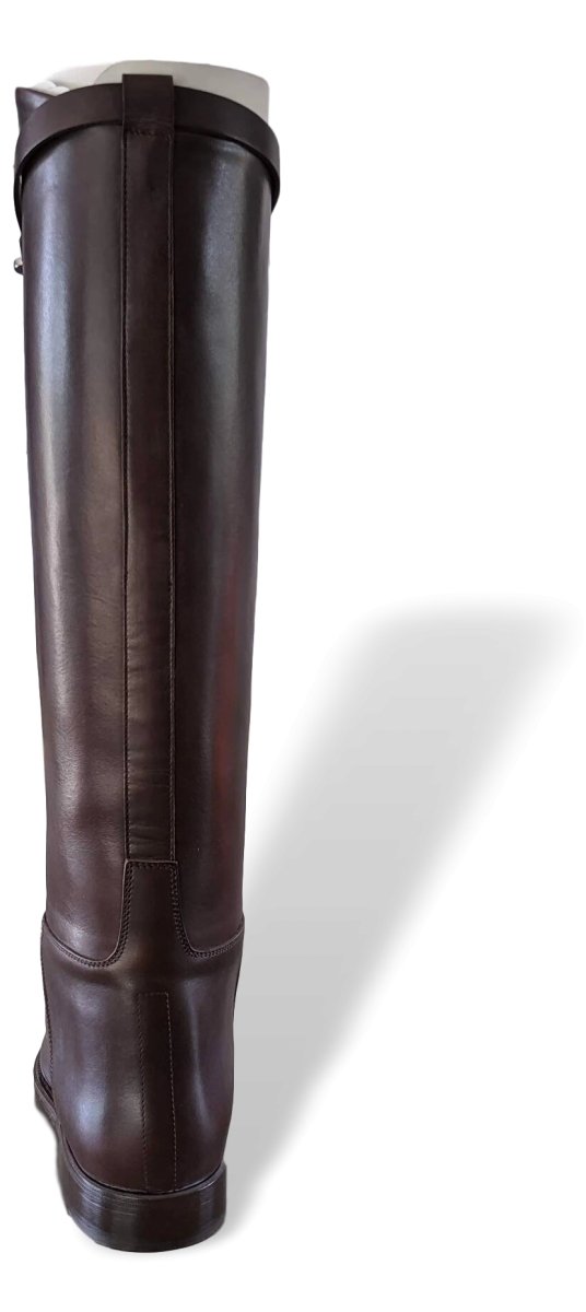 Hermes [SH09] Chocolat Calfskin Leather Women's JUMPING Equistrian Style Boots Sz 41, BNIB - poupishop