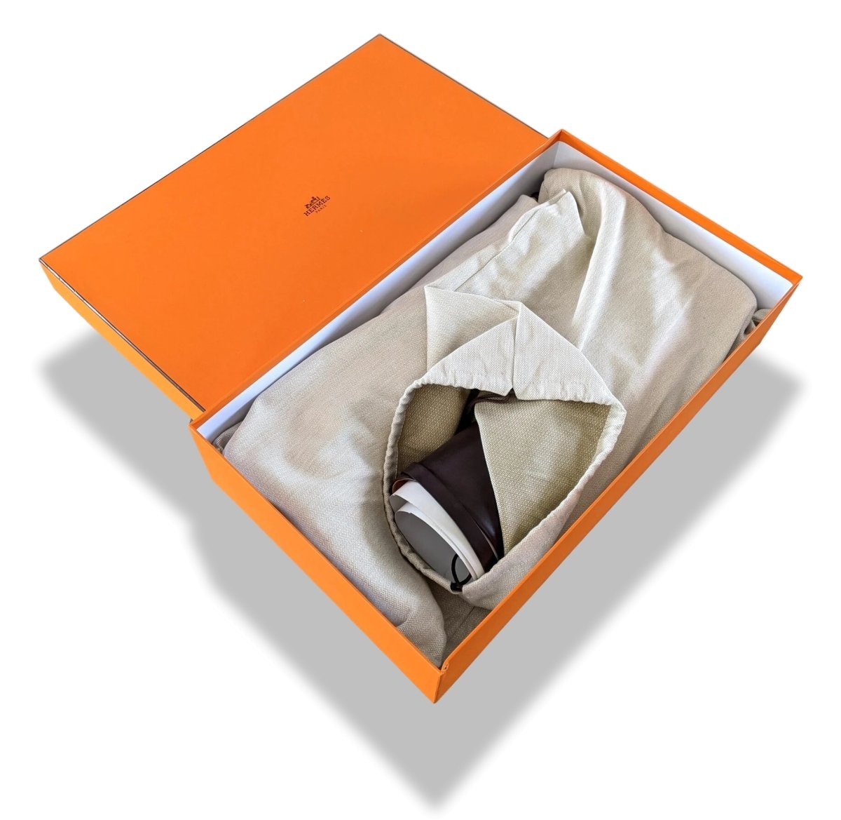 Hermes [SH09] Chocolat Calfskin Leather Women's JUMPING Equistrian Style Boots Sz 41, BNIB - poupishop