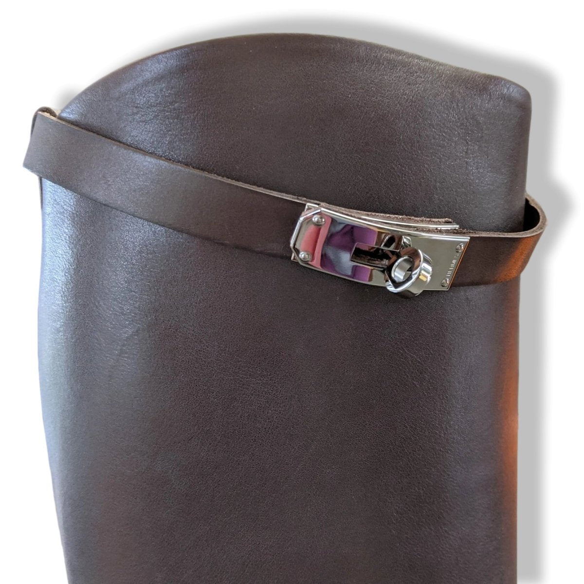 Hermes [SH14] Chocolat Calfskin Leather Women's JUMPING Equistrian Style Boots Sz 41, BNIB - poupishop