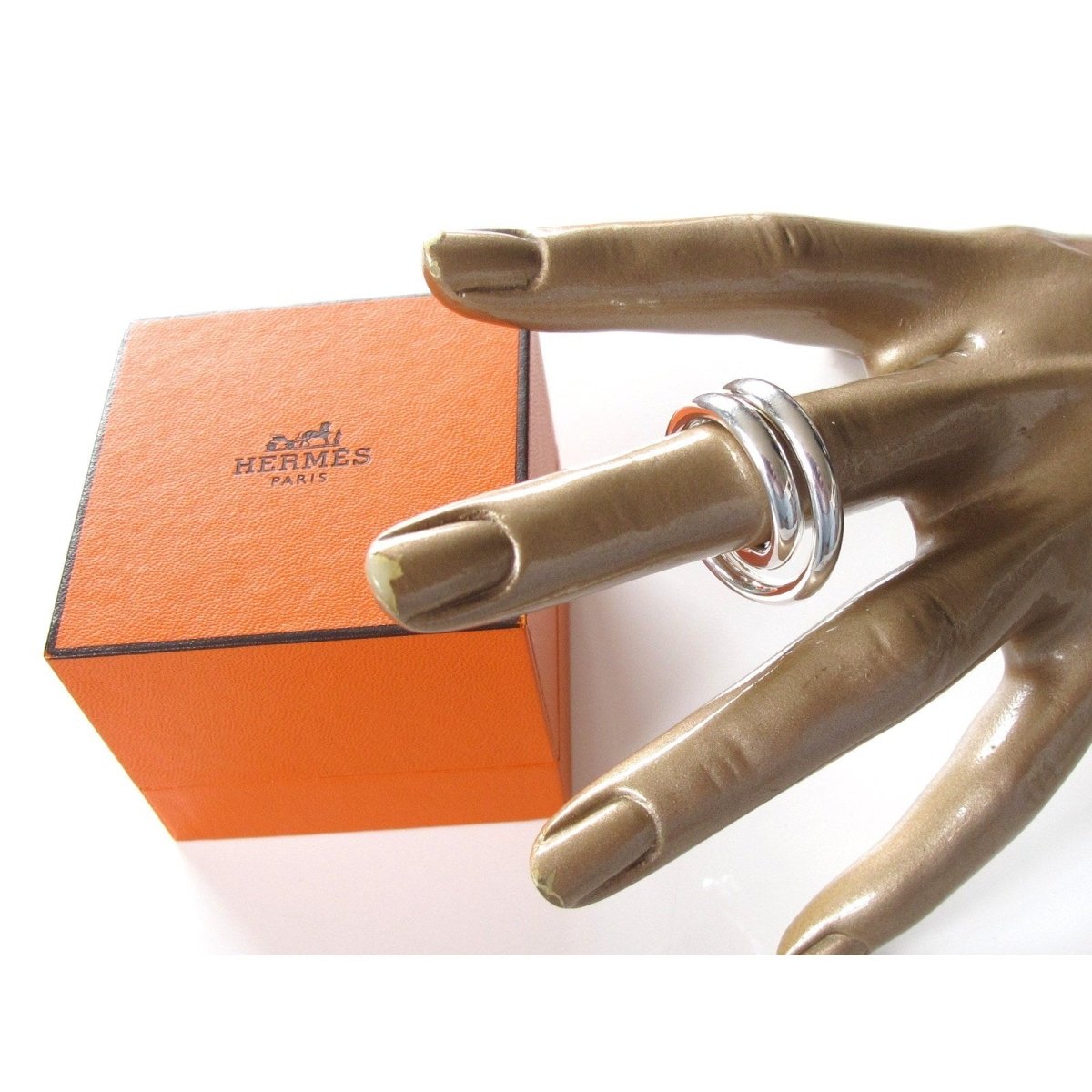 Hermes Shiny AG 925 Vertige Ring GM, Box! - poupishop