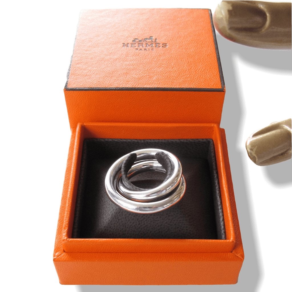 Hermes Shiny AG 925 Vertige Ring GM, Box! - poupishop