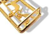 Hermes Shiny Plated Gold Caleche Buckle PM 24 mm, New! - poupishop