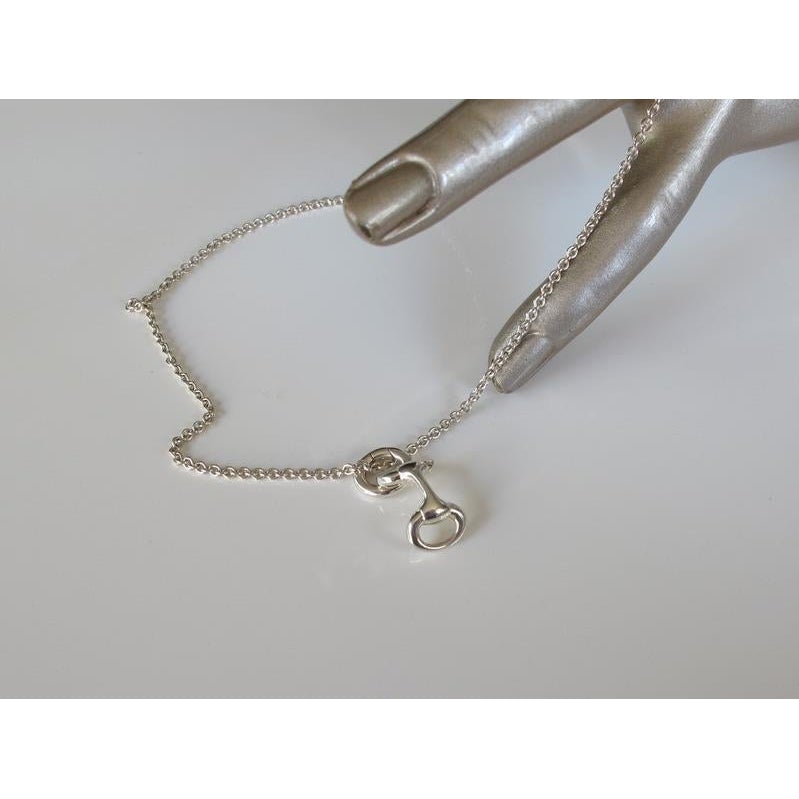Hermes Shiny Sterling Silver 925 Mors Charm Necklace, NIB! - poupishop