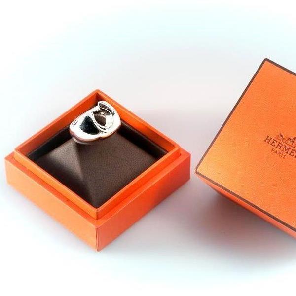Hermes Shiny Sterling Silver 925 Rodeo Ring GM with Tiny Flaw - poupishop