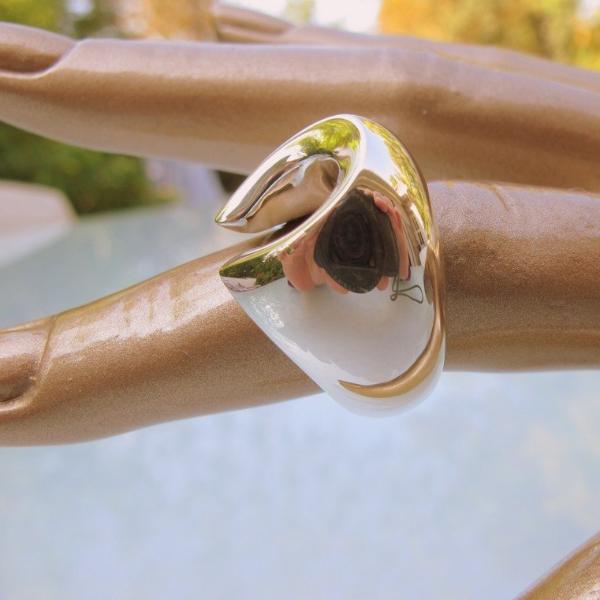 Hermes Shiny Sterling Silver 925 Rodeo Ring GM with Tiny Flaw - poupishop