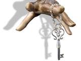 Hermes Shiny Sterling Silver CLEF - KEY Charm Key Ring, Box! - poupishop