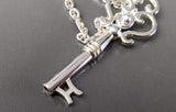 Hermes Shiny Sterling Silver CLEF - KEY Charm Key Ring, Box! - poupishop