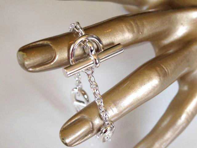 Hermes Shiny Sterling Silver Farandole Unisex Bracelet LG, NIB! - poupishop