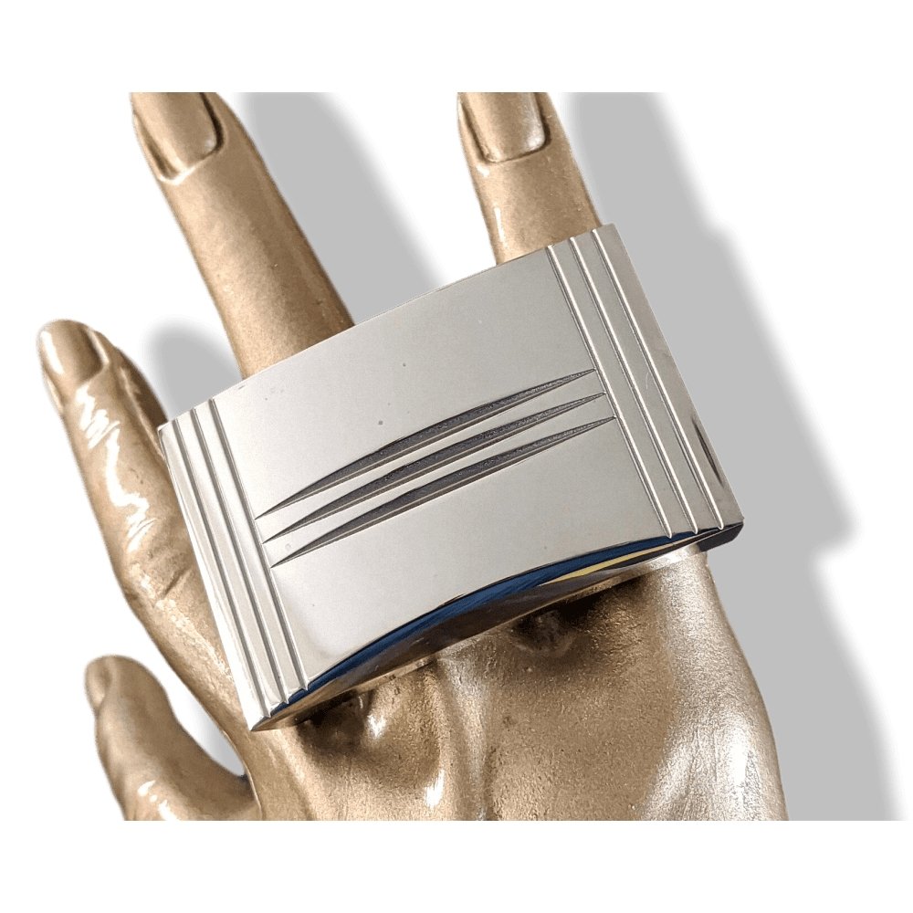 Hermes Silver DEPART Buckle H 32 mm, New in Orange Pochette! - poupishop