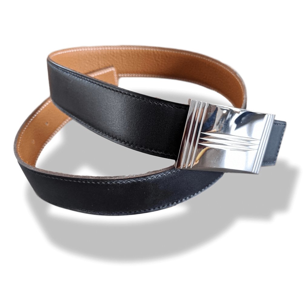 Hermes Silver DEPART Buckle H 32 mm, New in Orange Pochette! - poupishop