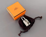 Hermes Silvered CONTE ET RACONTE Cadenas Lock Charm, Brand New in Sealed Box! - poupishop