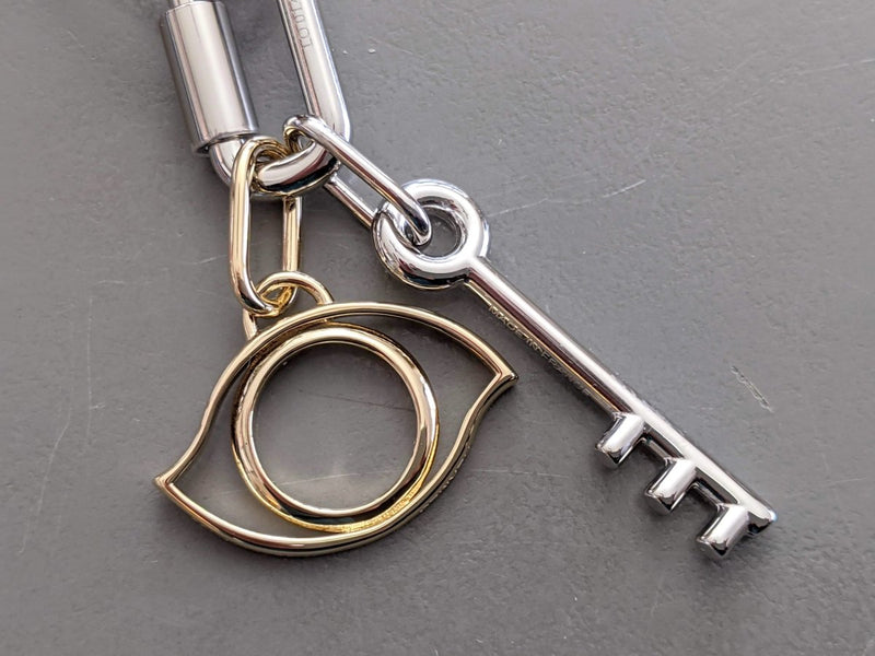 GFF-IN Hermes Single Palladium Clef CURIOSITE Key Amulette Charm New! - poupishop