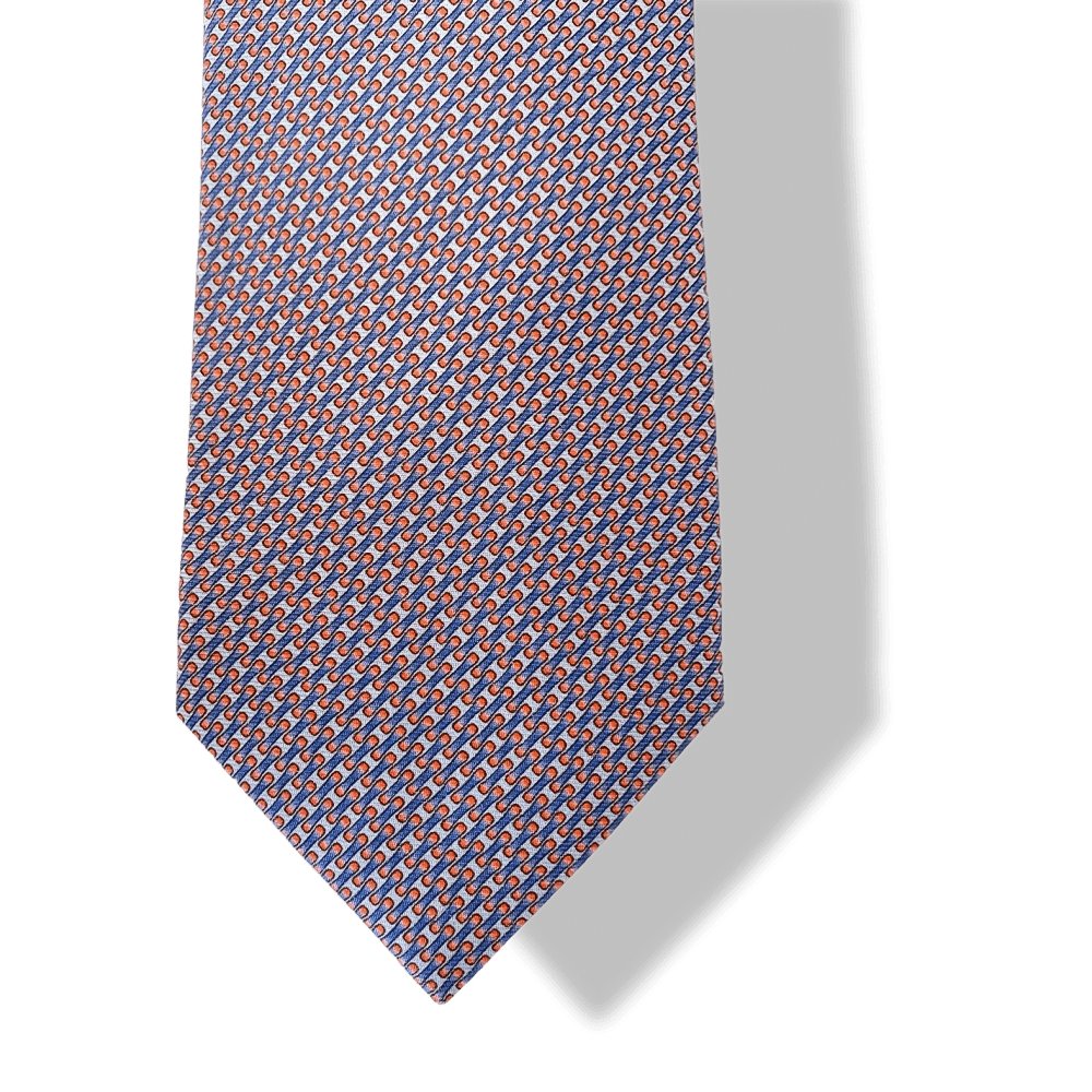 Hermes Sky Red FREEZE Twill Silk Tie, NWT in Pochette! - poupishop