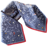 Hermes 1999 Bleu/Rouge Special Issue "Annee des Etoiles" by Maglione Twill 45cm